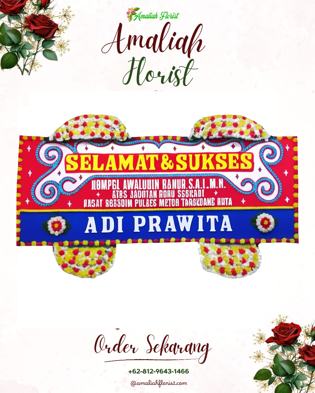 Papan Bunga Ucapan Selamat Ratu Samban